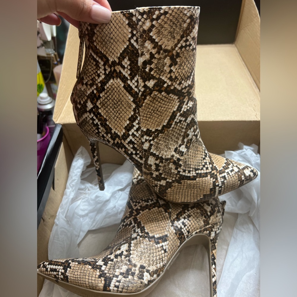 Snake Print Booties